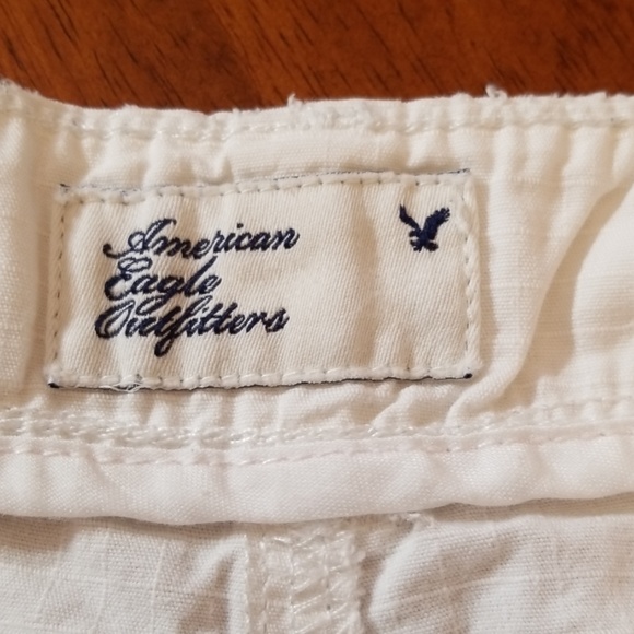 American Eagle ripstop white shorts B116:4:619 - Picture 4 of 7